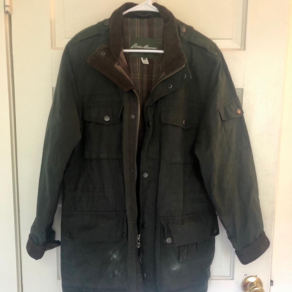 Eddie Bauer Men’s Waxed Cotton Field Jacket Size M